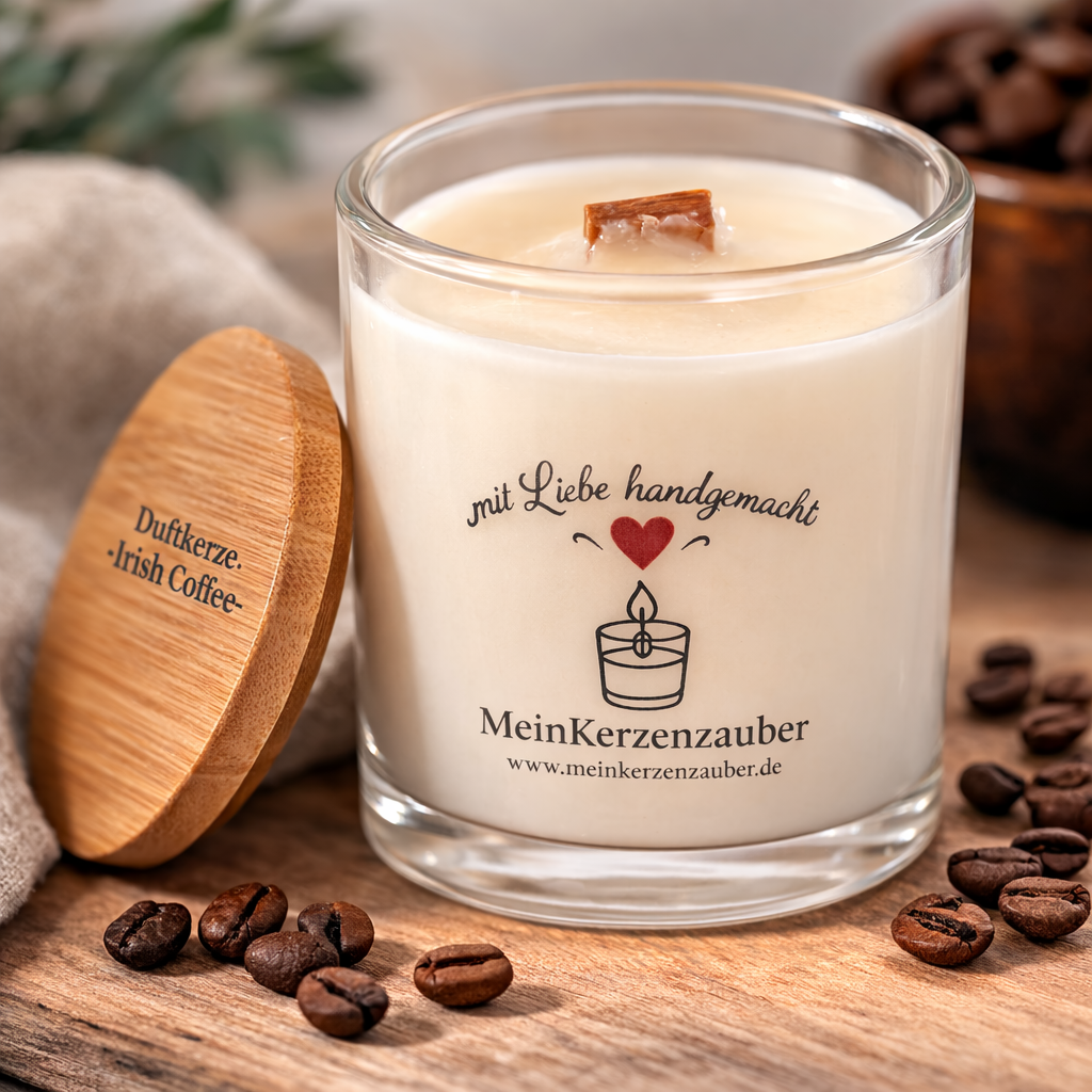 Duftkerze Irish Coffee Mittel (140g) - MeinKerzenzauber