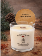 Duftkerze Zeder & Safran Mittel (140g) - MeinKerzenzauber