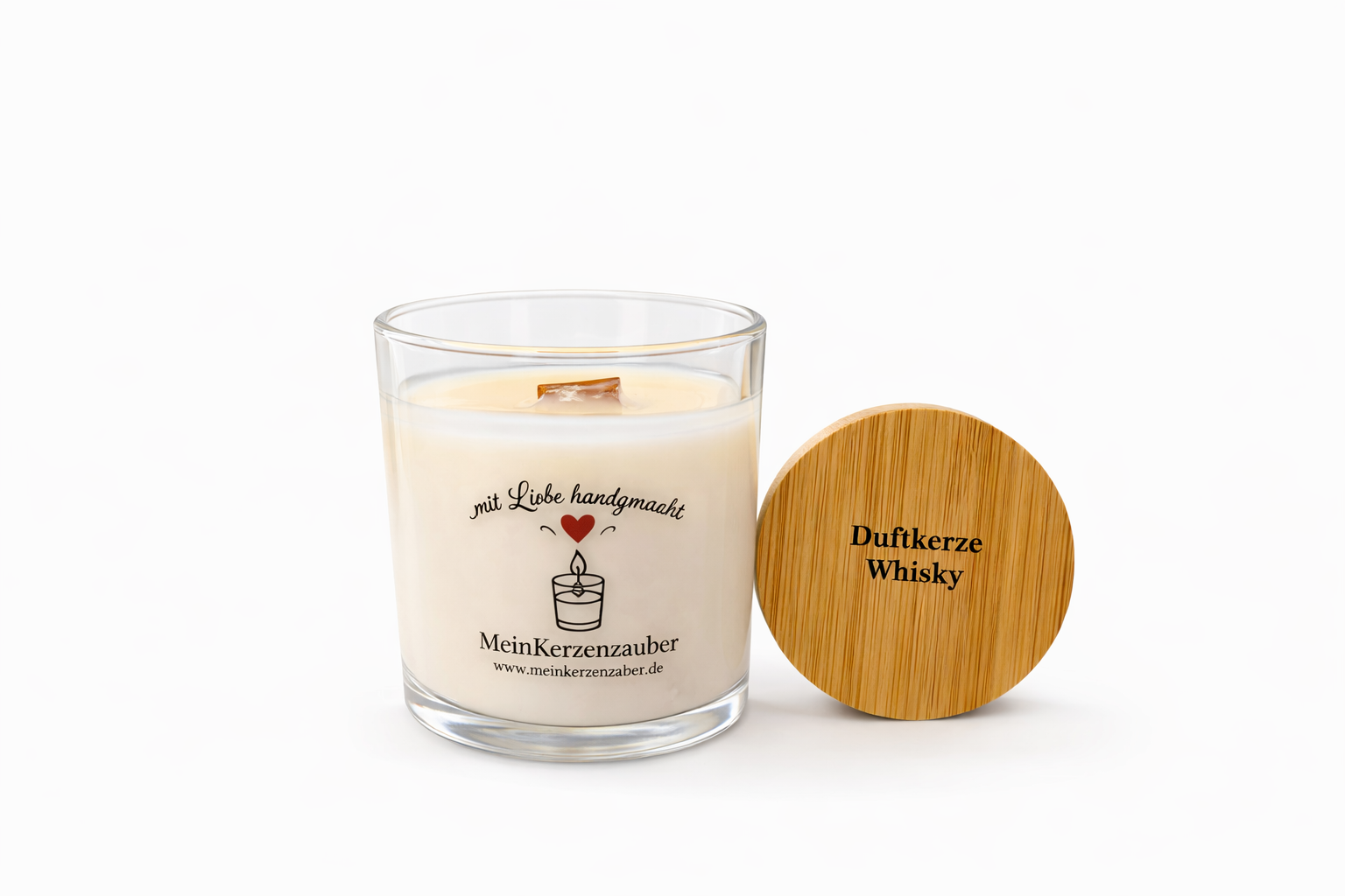 Duftkerze Whisky Mittel (140g) - MeinKerzenzauber